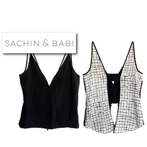 Sachin & Babi Black and White Tank Small
